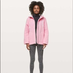 New - Lululemon Pink Sherpa Zip Hooded Jacket